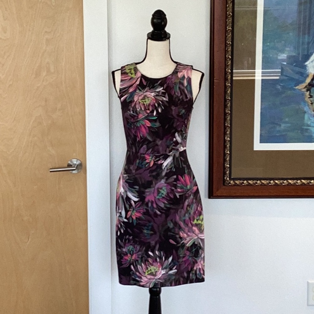 NWOT Trina Turk Multicolor Floral Print Sheath Dress